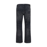 R13 Black Cotton Boyfriend Jeans