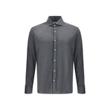 Brunello Cucinelli Gray Silk Dress Shirt