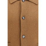 Ami Paris Brown Wool Oves Aries Cardigan