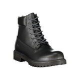 Lumberjack Black Leather Mens Sneaker