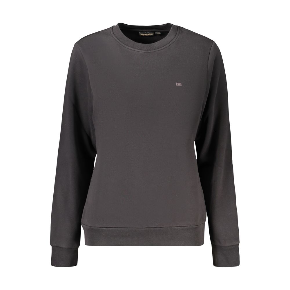 Napapijri Black Cotton Blend Women Sweatshirt