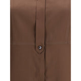 Brunello Cucinelli Brown Silk Dress Shirt