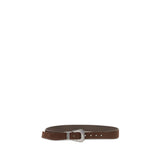 Brunello Cucinelli Brown Suede Leather Regular Belt