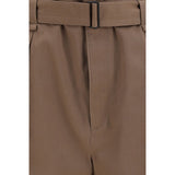 Lemaire Brown Polyester Casual Pants