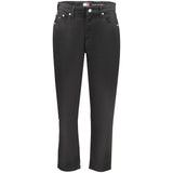 Tommy Hilfiger Black Cotton Mom Jeans