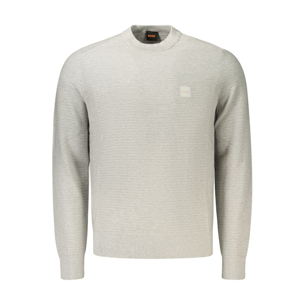 Hugo Boss Gray Cotton Men's Pullover