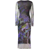 Desigual Purple Polyester Casual Dress