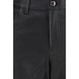 7FOR Black Leather Pants
