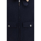 Brunello Cucinelli Blue Cashmere Full-Length Jacket