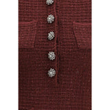 Self-Portrait Bordeaux Polyester Casual Dress