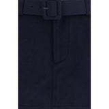 Self-Portrait Blue Wool Oves Aries Bermuda Shorts