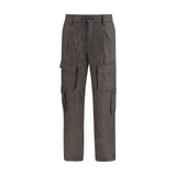 Brunello Cucinelli Brown Wool Oves Aries Cargo Pants