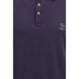 Brunello Cucinelli Purple Cotton Polo Shirt