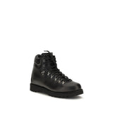 Diemme Black Calf Leather Bos Taurus Lace-Up Boots
