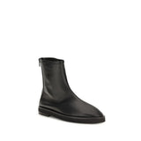 Dear Frances Black Calf Leather Bos Taurus Ankle Boots