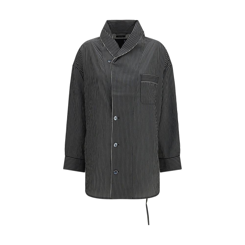 R13 Black Viscose Pattern Shirt