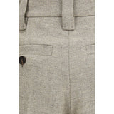 Brunello Cucinelli Beige Wool Oves Aries Dress Pants