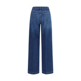 L'Agence Blue Cotton Relaxed Fit Jeans