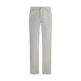 Brunello Cucinelli White Cotton Casual Pants