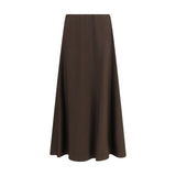 Brunello Cucinelli Brown Wool Oves Aries Midi Skirt