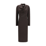 Brunello Cucinelli Brown Wool Oves Aries Casual Dress