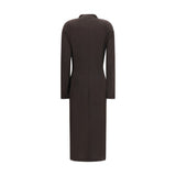 Brunello Cucinelli Brown Wool Oves Aries Casual Dress