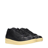 Jil Sander Black Leather Low Top Sneakers