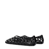 Alaïa Black Leather Ballet Flats