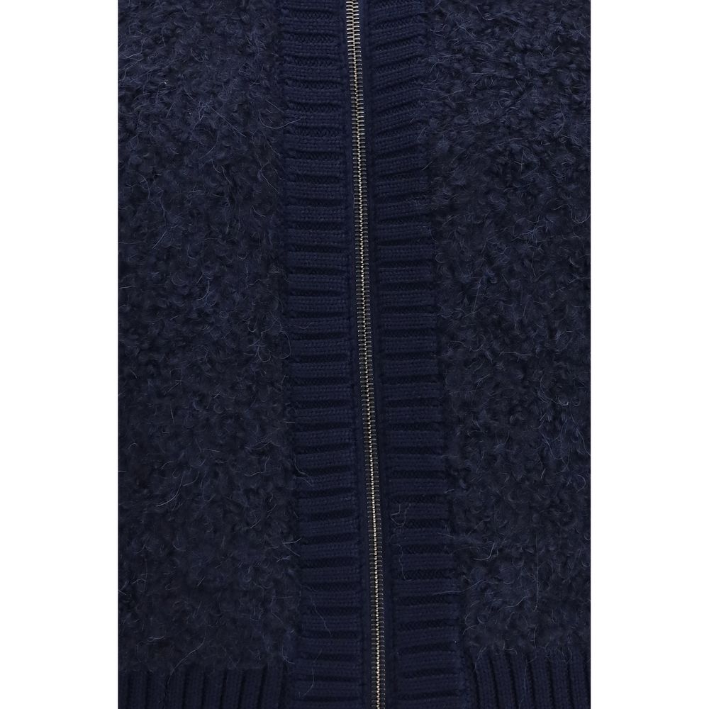 Jacob Cohen Blue Alpaca Vicugna Pacos Sweatshirt