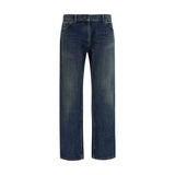 The Row Blue Cotton Relaxed Fit Jeans