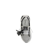 Off-White Gray Fabric Athletic Sneakers