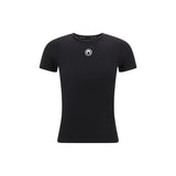 Marine Serre Black Cotton T-Shirt
