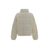 Gongdid Design Beige Polyester Full-Length Jacket