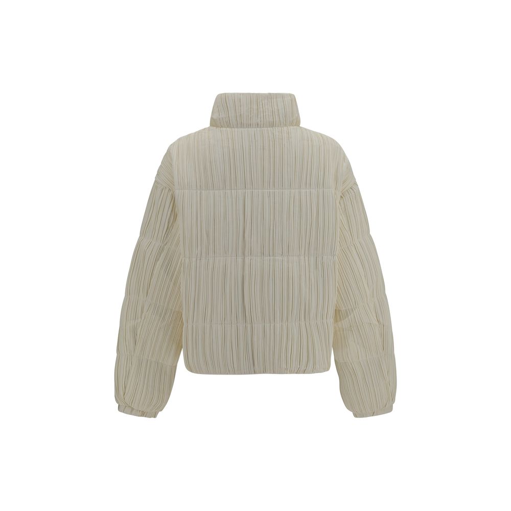 Gongdid Design Beige Polyester Full-Length Jacket