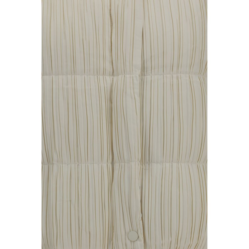 Gongdid Design Beige Polyester Full-Length Jacket
