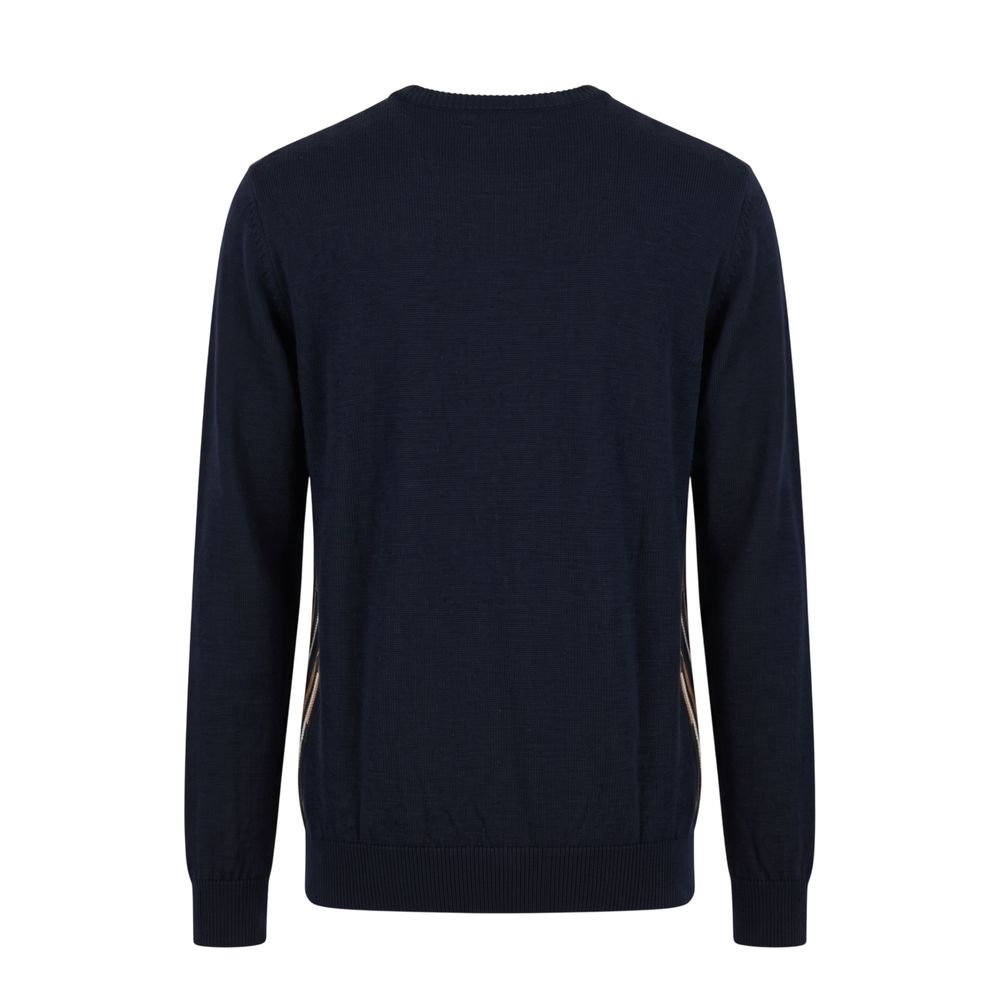 Roberto Pepe Luxury Blue Wool Men's Sweater