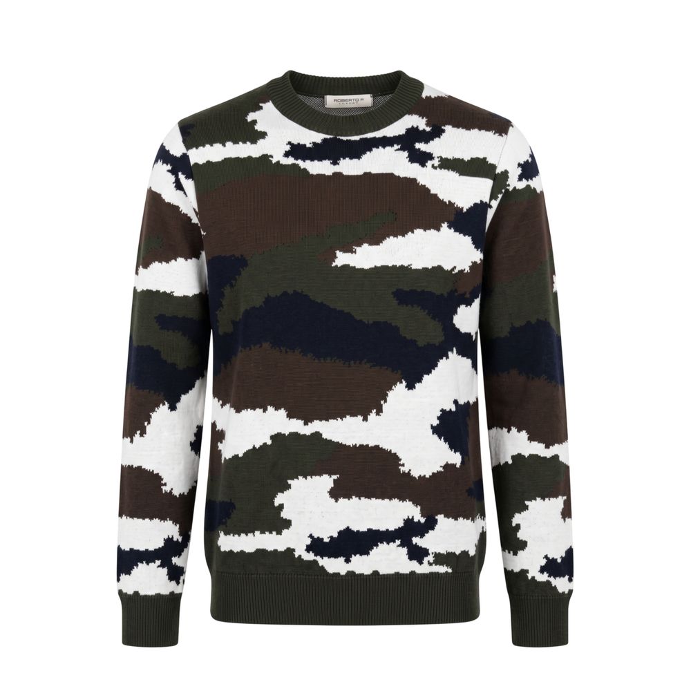 Roberto Pepe Luxury Green Wool Men Sweater