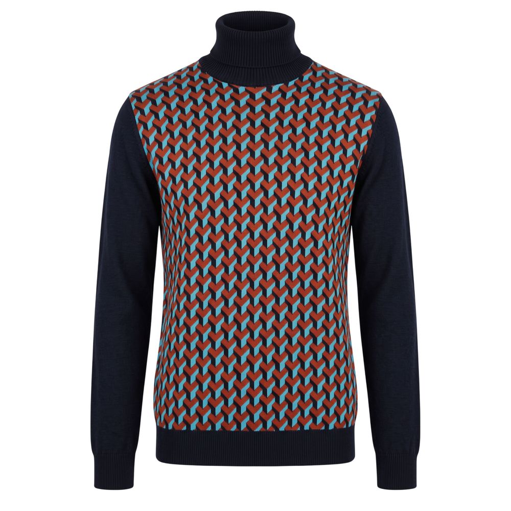 Roberto Pepe Luxury Red Wool Men's Sweater