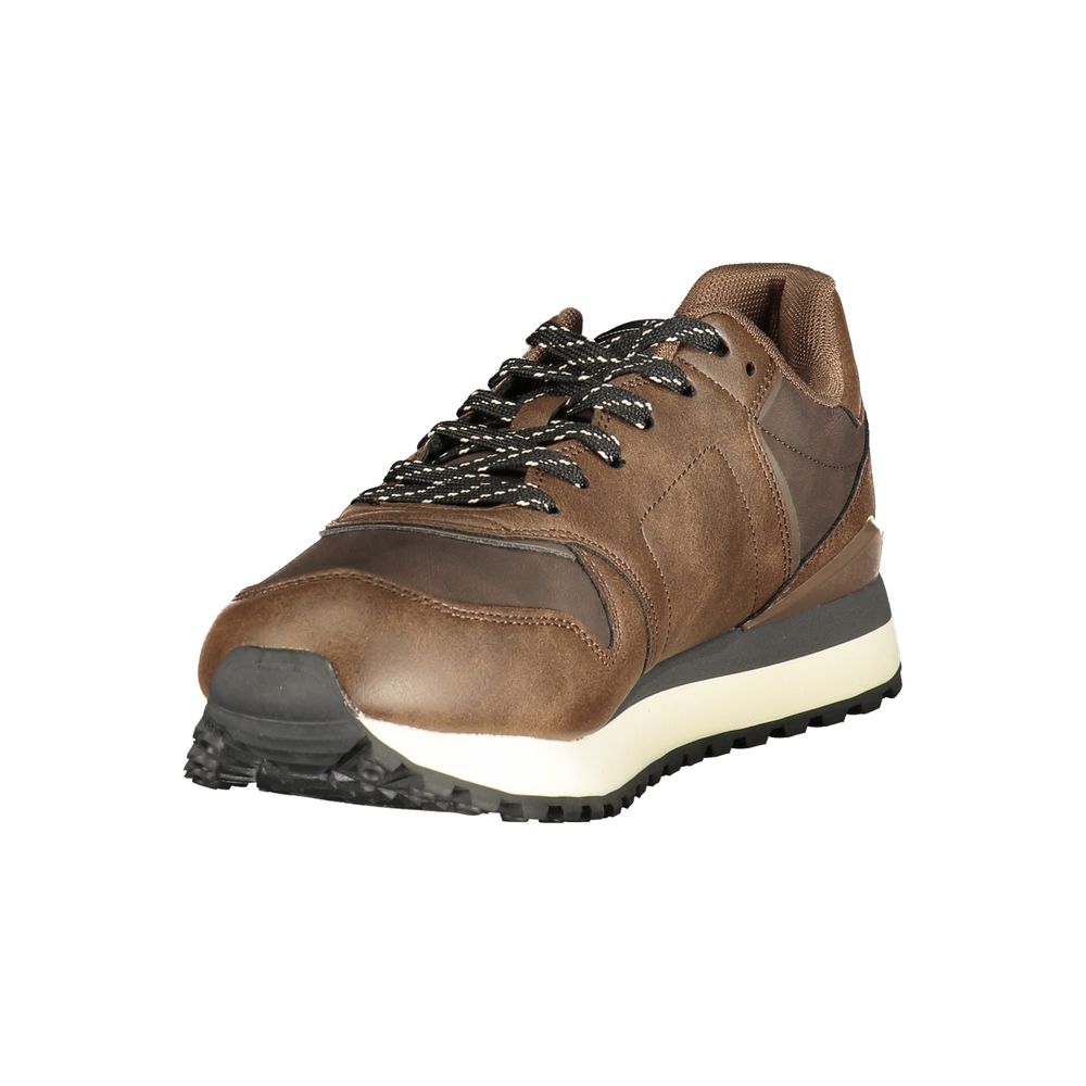 Gas Brown Polyurethane Men's Sneaker