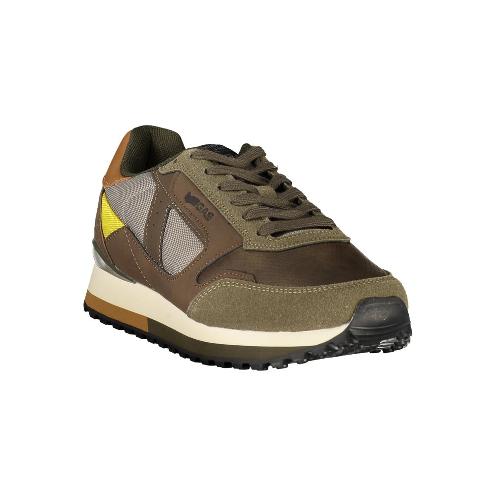 Gas Brown Polyurethane Men's Sneaker