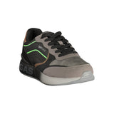 Gas Black Polyurethane Mens Sneaker
