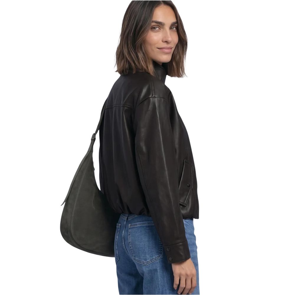 Street One Brown Polyester Leather Jacket
