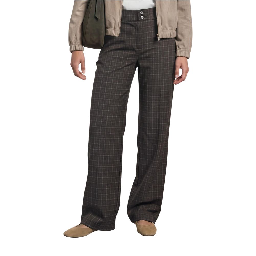 Street One Brown Polyester Casual Pants