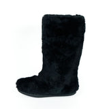 Mr&Mrs Italy Black Rabbit Fur Women Shoe