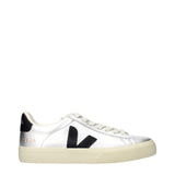 Veja Gray Leather Low Top Sneakers