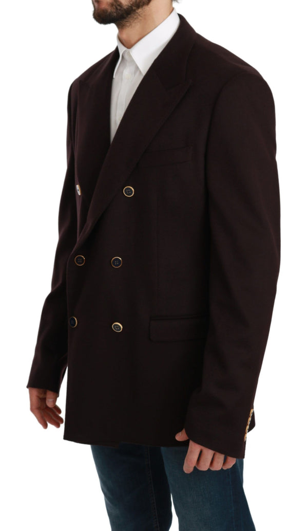 Blazer elegante in cashmere Bordeaux Taormina