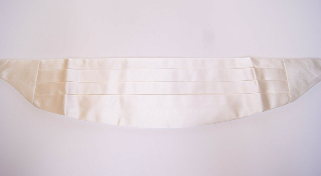 Elegant White Silk Cummerbund