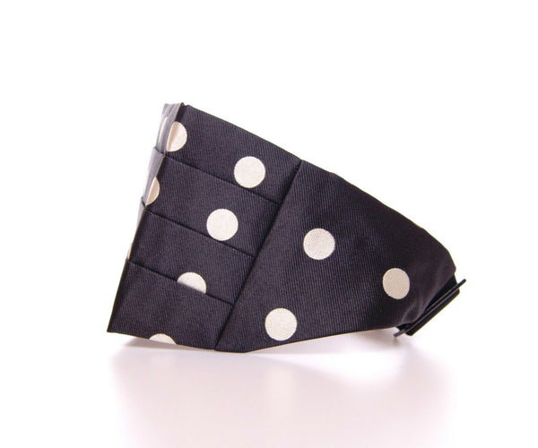 Elegant Silk Black Polka Dot Cummerbund