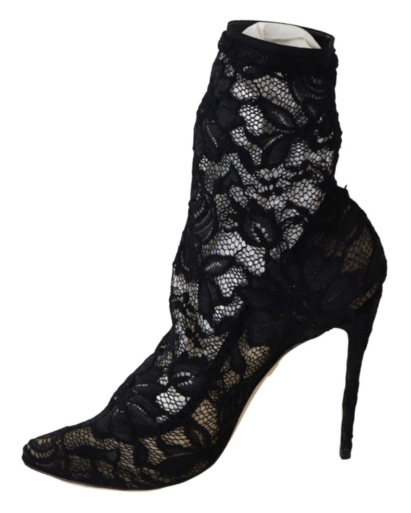 Pumps Taormina in pizzo nero Elegance Unleashed