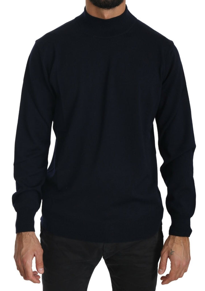 Elegant Dark Blue Pullover Sweater